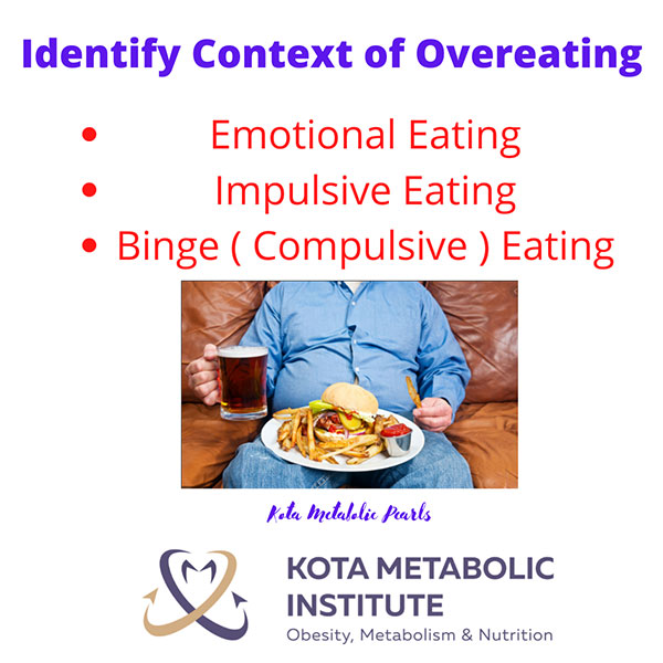 Identify Context of Overeating